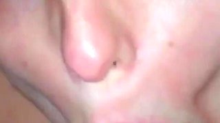 Chantilly sucks the lollipop then Luca Ferrero's big cock