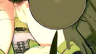 Elf Archer Gets Fucked in the Forest by a Goblin