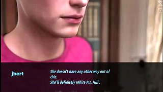 Mrs Richardson Big Tits Blowjob Gameplay Part 1 - MILF School Principal Office Fuck