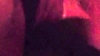 Musclemommy is so horny that she fucks it in a thong and cums