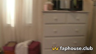 Hottie darkhaired babe honey gets her fellow to unload on her