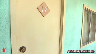 Bound blond hair girls ass fucking pounded in trio