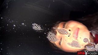 Mai Imai Licks Your Face in an Intense Mouth Fetish Session