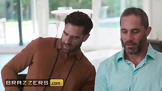 Brazzers Threesome: Savanah Storm & Damon Dice Double Team Aspen Reign at Dinner Party - Big Boobs, Blowjob, Facial