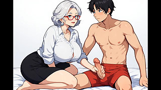 Grandma Charmed the Neighbor And Seducing