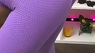 Do Hot Yoga Session with Squats and Masturbation
