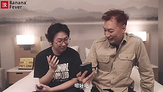 Old & Young Chinese Guys Double Team Hot Brunette European Pornstar in Wild Threesome