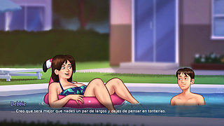 My stepmom and I discovered how in love we were, so we made love many times in secret - Summertime Saga