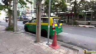 Hot young asian beauty comes to a porn casting to please director's cock with her pussy and mouth