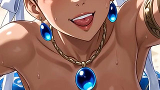 103 - Chun Li Topless Sexy Pose on Beach (ai Animation)