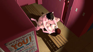 Shemale Pounding Shemale Ass In The Locker Room