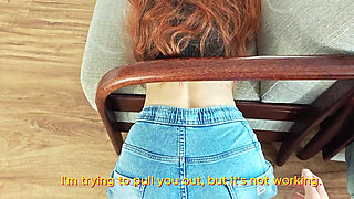 Stucking Stepsister POV Ripping Jeans