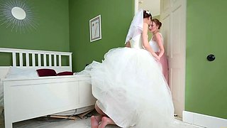 Shameless and slutty bride living out hardcore fantasies