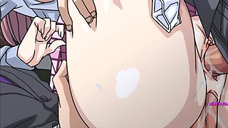 Hentai Schoolgirl Gangbang on Train