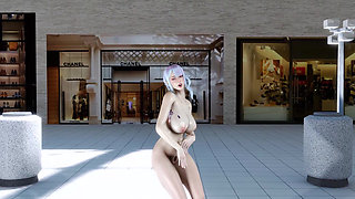 [mmd] Korean Beauty Robot Queencard Big Tits Shake Pussy Exposed