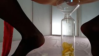 Amateur MILF Makes Lemonade in Shower - Big Natural Tits & Golden Shower Fetish