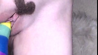 Filthy amateur brunette nasty cock jerking show