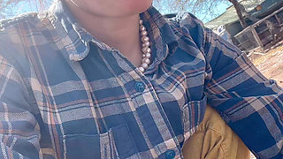 Pee on the Ground Near Truck Wheel