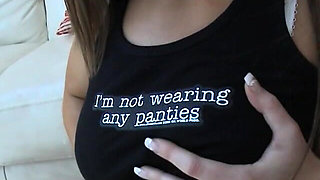 Brunette Bimbo Gives Her Nasty Pussy a Black Toy