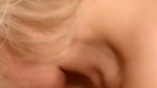 Horny blonde teen Ashley Rider catches her step brother jerking off and fucks him