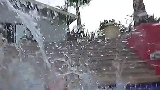 Sunny Lane sucks cock underwater