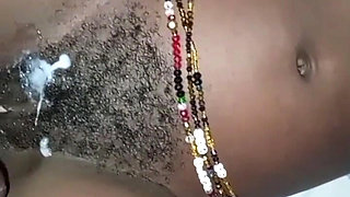 African Queen Sucks and Fucks Step Dad with Cum in Pussy