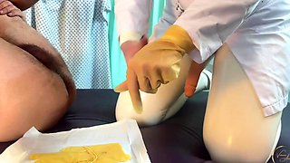 Femdom fetish handjob