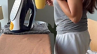 Wife Doing Housework and Gets a Good Fuck as Payment