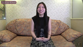 Shy Slender Beauty: Beautiful Legs and Hips Enjoy Cum-swallowing and Creampie