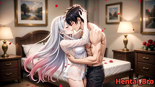 Sensual Silver-Haired Couple - Intimate Bedroom Passion