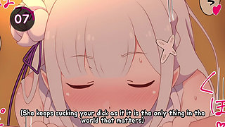 Emilia Wants to Breed at Christmas! Teach Her How to Do It! (ReZero, Breeding, Cock Worship, Impregnation, Creampie, Paizuri)