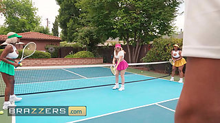 BRAZZERS - Anna Claire Clouds, Jayla Page & Baby Gemini Enjoy A Steamy Foursome To Settle The Coach's Pricey Bill