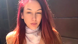 Artemisia Love Blowing Bubbles Outdoor and Smoking a Cigarette