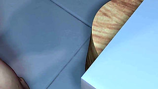 3D BBW Mature MILF Cheating with Young Big Dick in Bathroom