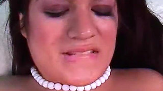 Curvy Latina teen gets creampie from thick black cock