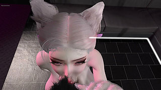 3D Big Boobs Slut Wearing Sexy Lingerie Cheating with BBC