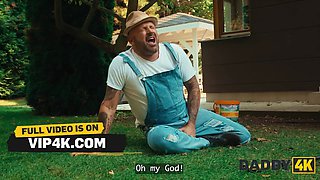 Daddy4k. gf helping him ease the agony