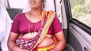 Desi Stepmom and Stepson Car Sex for Long Drive. Telugu Dirty Talks.