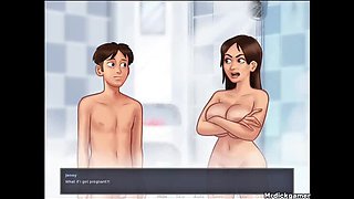 Hot Indian Stepsister Deep Throats Massive Dick - Summertime Saga Blowjob