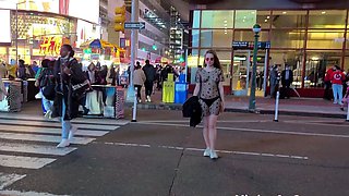 Outdoor sexy solo scene with teenie masturbating