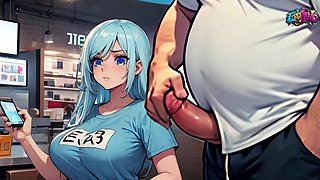 Cartoon fantasies and animated erotica in public situations