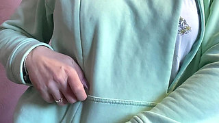 Stripping and Showing Strong Body and Muscles, Flashing Tits and Hairy Pussy