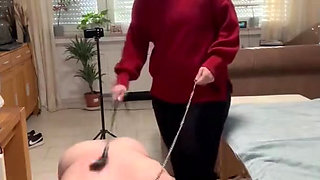 DomLadyMia-SlaveOfM Red welts for the whipped slave Part1