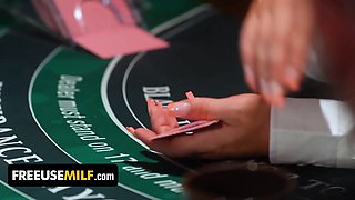 Welcome to the freeuse casino - you can fuck the big boobed mylf croupier anytime you want - freeuse cougar