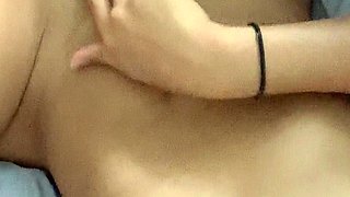 Amateur Jasmin stripping panties and masturbating