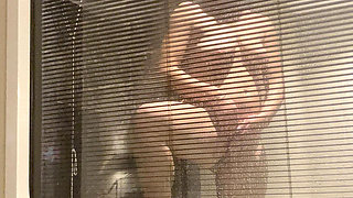 Invisible Cam in the Hotel Bathroom, Watch on the Pregnant Redhead Woman in the Hotel Bathroom with Window