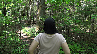 Big Tits Turkish Girl Has Risky Sex in German Forest