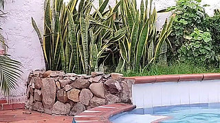 I Fuck My Latina Stepmom in the Bathroom of My House After Fucking Together in the Pool Real Amateur Sex