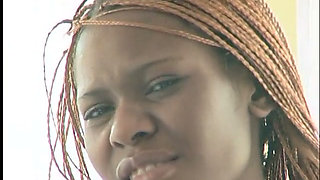Young ebony spanked and fingered by old man