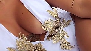 Worshipping Goddess Kylie with Silk and Satin Scarfs From Feet to Ass HD